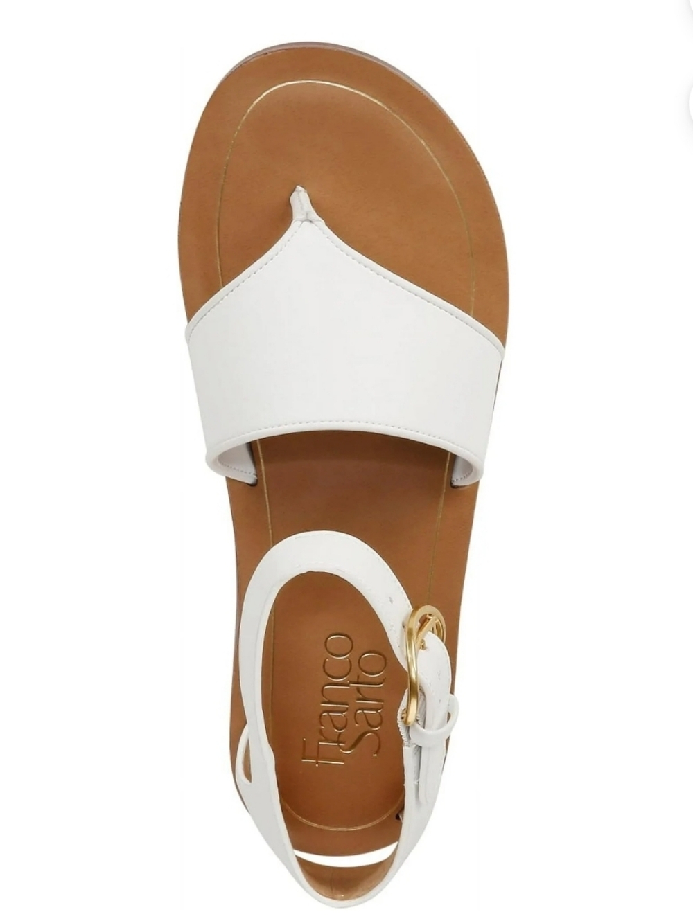 Franco Sarto White Ankle Strap Sandals Size 10